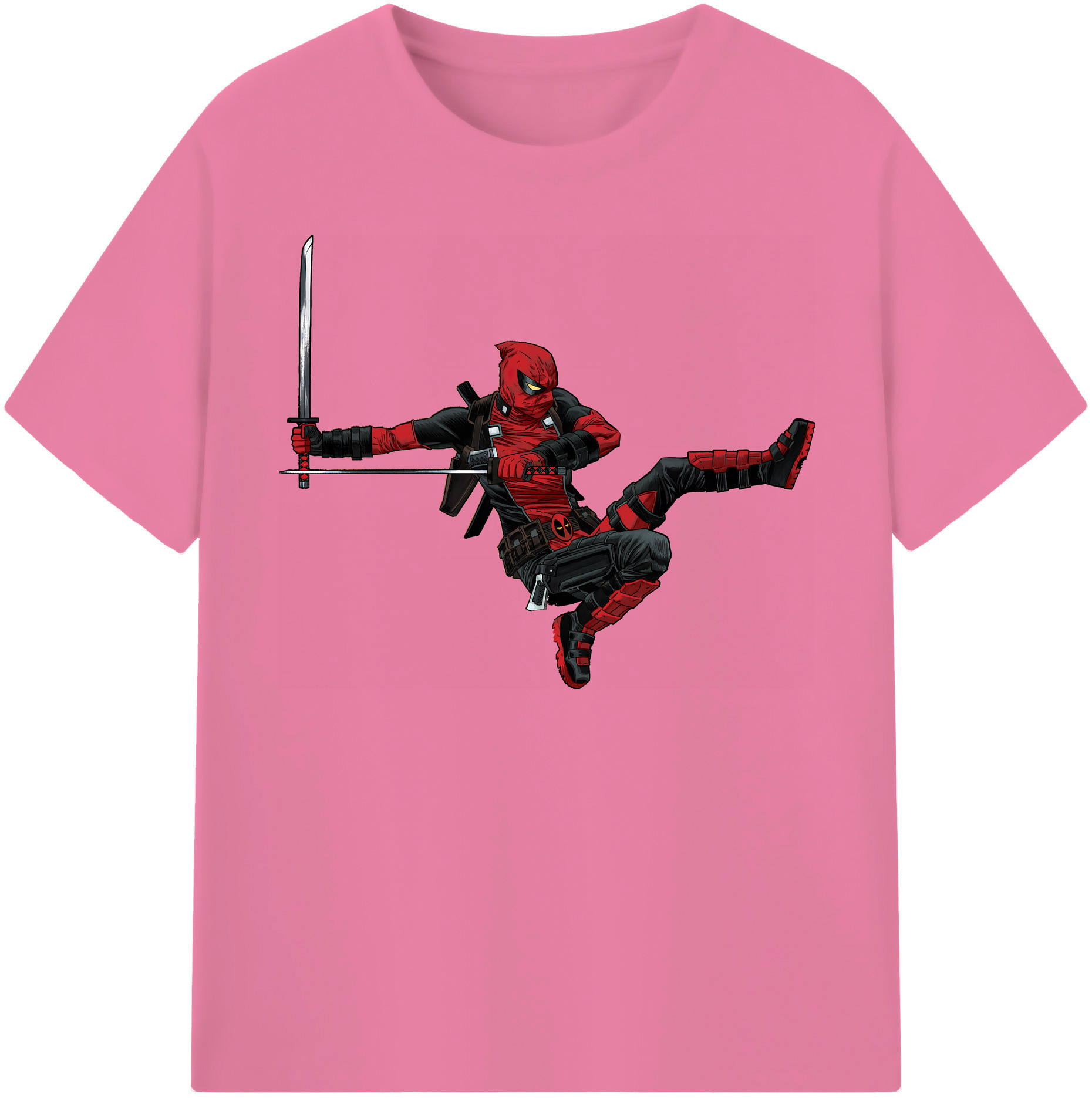（画像用） Deadpool デッドプール 綿100％半袖Tシャツ（フロントプリント）